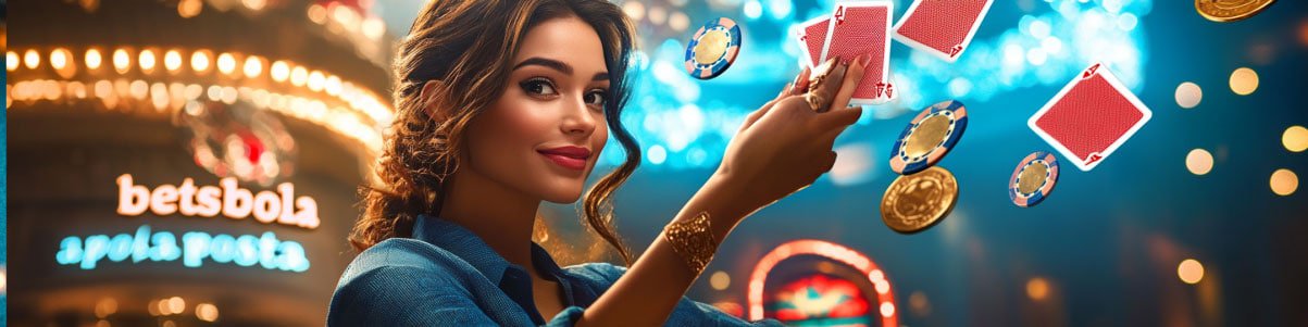 Live dealer displaying community cards on a Casino Hold'em table